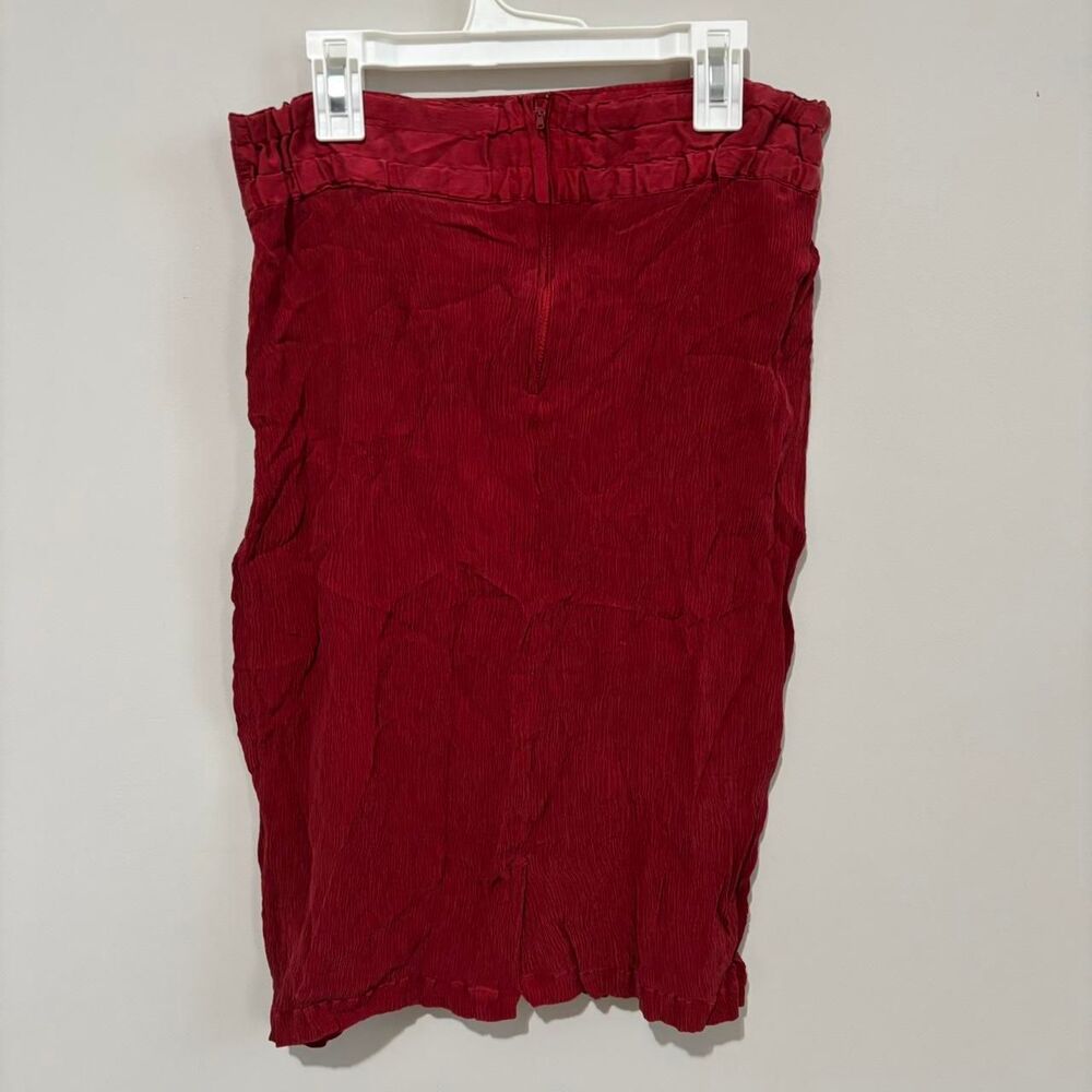Unbranded Women's Red and Burgundy Skirt Large